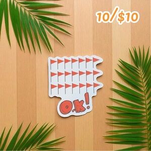 Red Flags “OK!” Sticker – Approx. 2 1/2”